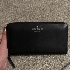 Kate Spade Black Zip-Around Wallet
